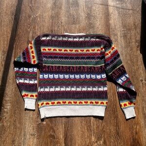 Vintage Gypsy Pier 1 sweater kidcore whimsy rainbow Y2K Preppy rare size medium